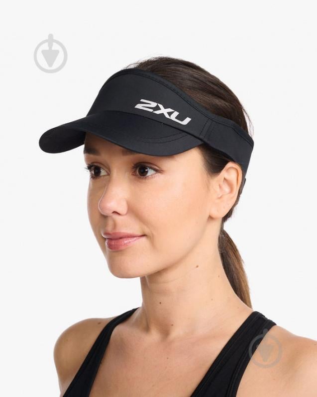 Кепка 2XU Run Visor UQ5686f_BLK/BLK OS чорний - фото 4