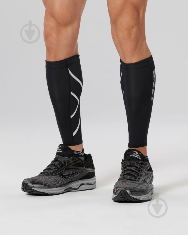 Гетры 2XU Compression Calf Guards UA1987b_BLK/BLK р.M черный - фото 1