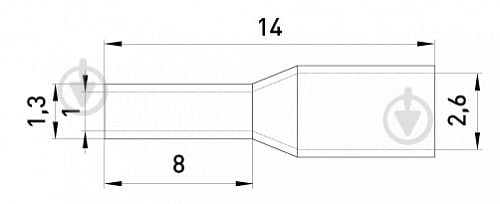 Наконечник втулковий E.NEXT e.terminal.stand.e0508.red ізольований 0,5 кв.мм 100 шт. S3036001 червоний - фото 2