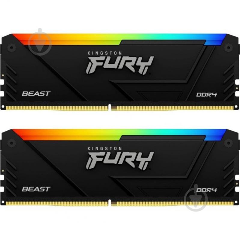 Оперативна пам'ять Kingston DDR4 SDRAM 64 GB (2x32GB) 3200 MHz (KF432C16BB2AK2/64) Fury Beast RGB - фото 2