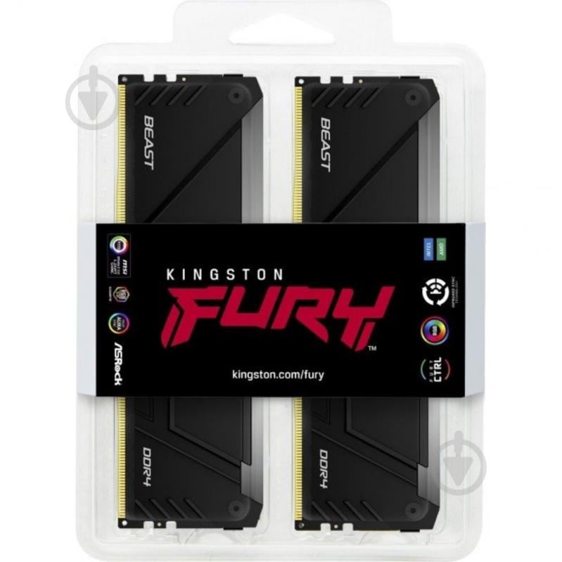 Оперативна пам'ять Kingston DDR4 SDRAM 64 GB (2x32GB) 3200 MHz (KF432C16BB2AK2/64) Fury Beast RGB - фото 3