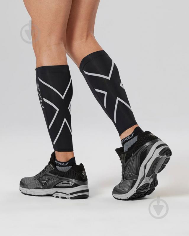 Гетры 2XU Compression Calf Guards UA1987b_BLK/BLK р.L черный - фото 2