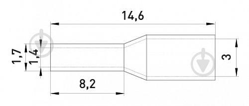 Наконечник втулковий E.NEXT e.terminal.stand.e1008.red ізольований 1,0 кв.мм 100 шт. червоний - фото 2