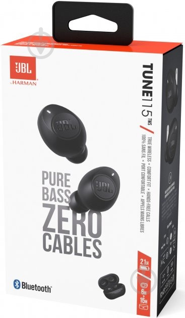 ᐉ Наушники JBL Tune 115 TWS black (JBLT115TWSBLK) • Купить в Киеве ...