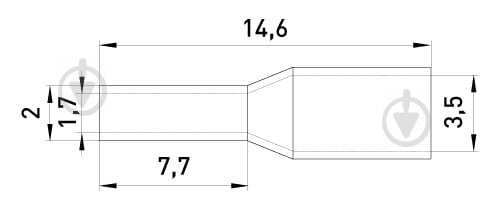 Наконечник втулковий E.NEXT e.terminal.stand.e1508.red ізольований 1,5 кв.мм 100 шт. S3036022 червоний - фото 2