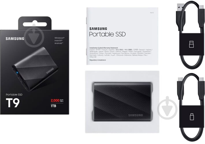 SSD-накопичувач Samsung T9 Black 1000GB Portable USB 3.2 (MU-PG1T0B/EU) - фото 8