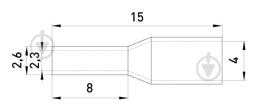 Наконечник втулковий E.NEXT e.terminal.stand.e1508.yellow ізольований 2,5 кв.мм 100 шт. S3036030 жовтий - фото 2