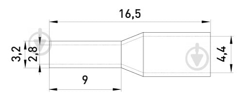 Наконечник втулковий E.NEXT e.terminal.stand.e4009.yellow ізольований 4 кв.мм 100 шт. S3036037 жовтий - фото 2