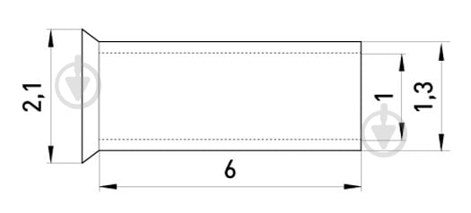 Наконечник втулочный E.NEXT e.terminal.stand.en.0.5.6 неизолированный 0,5 кв.мм 100 шт. - фото 2