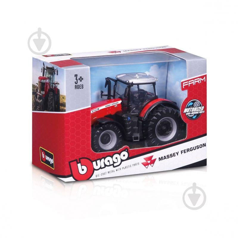 Автомодель Bburago Трактор Massey Ferguson 1:32 18-31613 - фото 4