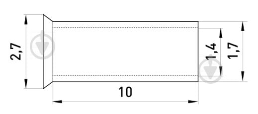 Наконечник втулковий E.NEXT e.terminal.stand.en.1.10 неізольований 1,0 кв.мм 100 шт. - фото 2
