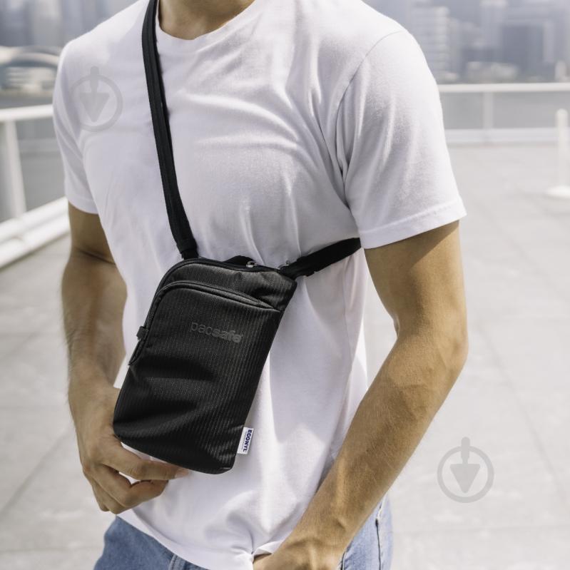 Сумка Pacsafe Daysafe ECONYL tech crossbody black (40125138) - фото 7 Сумка Pacsafe Daysafe ECONYL tech crossbody black (40125138) - фото 7