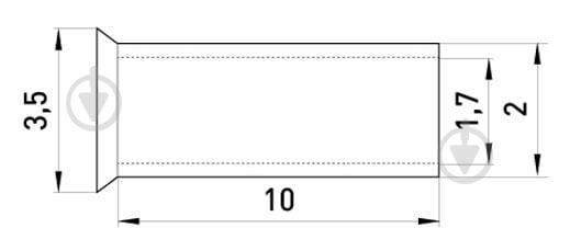 Наконечник втулочный E.NEXT e.terminal.stand.en.1.5.10 неизолированный 1,5 кв.мм 100 шт. S4038005 - фото 2