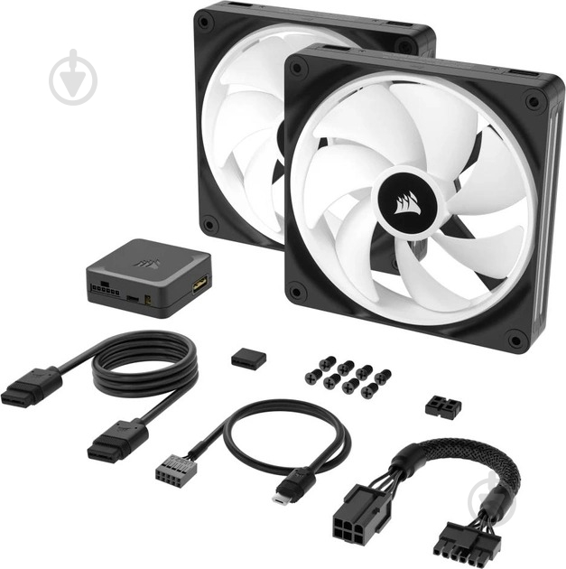 Вентилятор Corsair iCUE Link QX140 RGB PWM PC Fans Starter Kit with iCUE LINK System Hub (CO-9051004-WW) - фото 8