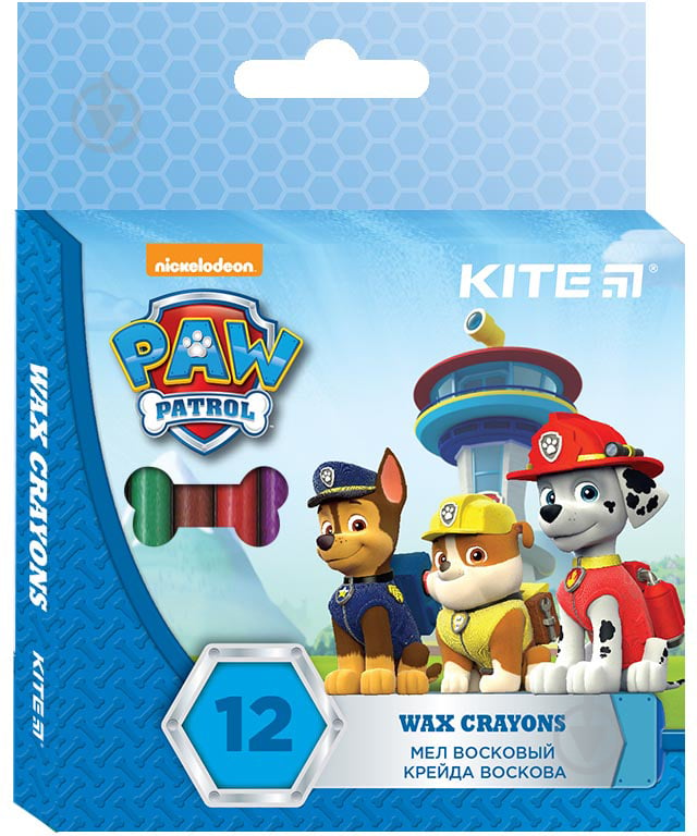 Крейда воскова Jumbo Paw Patrol 12 кольорів paw18-070 KITE - фото 1