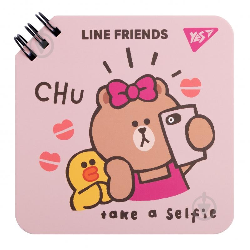 Блокнот 110х110 мм 80 лист. Line Friends Chu YES - фото 1