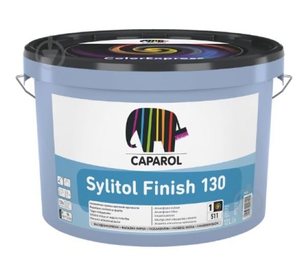 Краска силикатная Caparol Sylitol Finish 130 мат 15 л 21,49 кг - фото 1