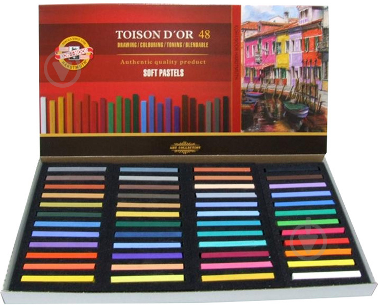 Пастель сухая Toison Dor мягкая Koh-i-Noor 8586048001ks 48 цветов - фото 2