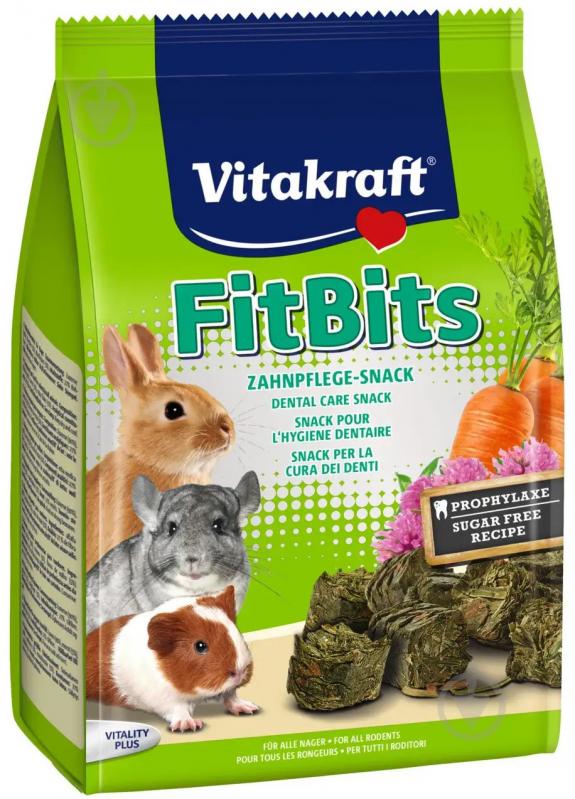 Лакомство Vitakraft для грызунов Fit Bits 500 г овощи и люцерна (25782) - фото 1