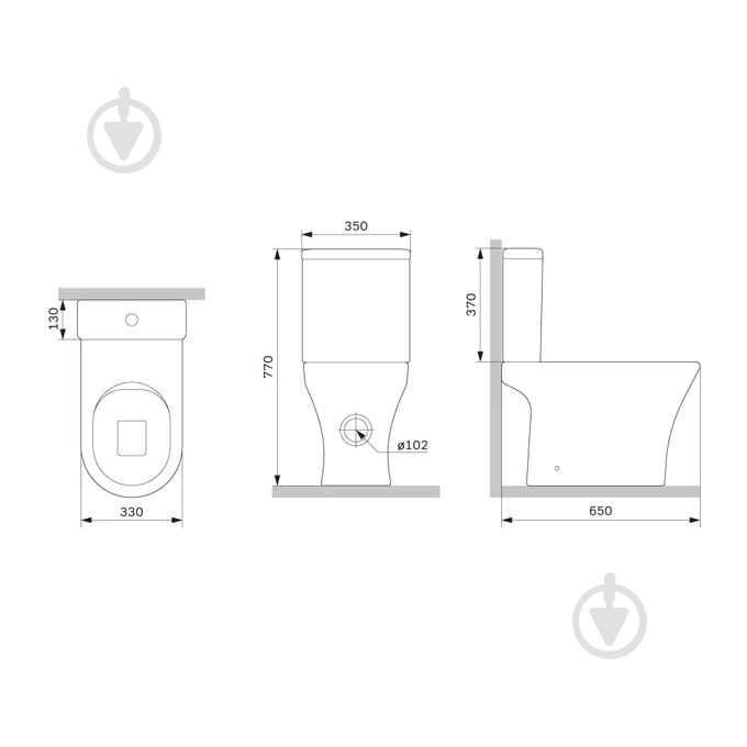 Унитаз-компакт AM.PM Flash CNA8600SC безободковый с сидением микролифт - фото 8 Унитаз-компакт AM.PM Flash CNA8600SC безободковый с сидением микролифт - фото 8