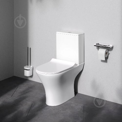 Унитаз-компакт AM.PM Flash CNA8600SC безободковый с сидением микролифт - фото 2 Унитаз-компакт AM.PM Flash CNA8600SC безободковый с сидением микролифт - фото 2