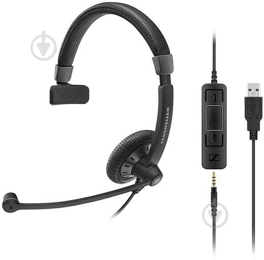 Гарнитура Sennheiser SC 45 USB / 3.5 mm CTRL Mono black (507084) - фото 2