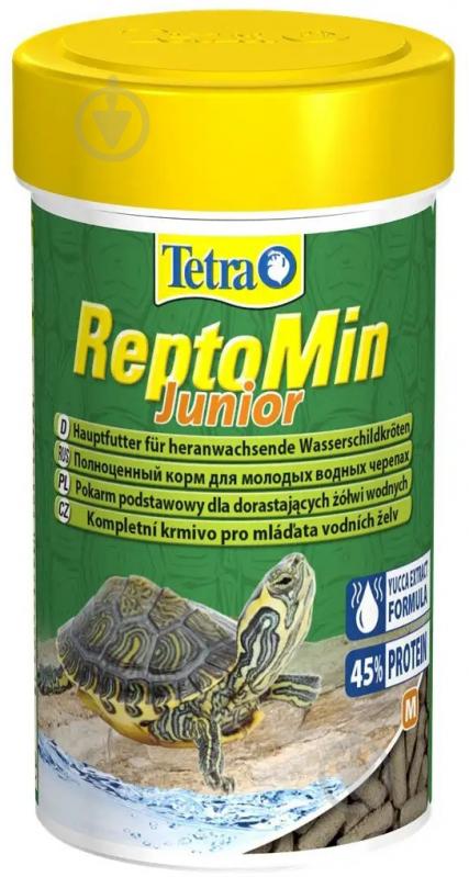 Корм Tetra сухий для молодих водоплавних черепах в паличках ReptoMin Junior 100 мл 258853 - фото 1