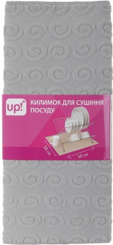 Коврик для сушки посуды UP! (Underprice) Кола 38х50 см светло-серый - фото 4