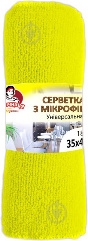 Салфетка универсальная Помічниця 35х40 см 1 шт./уп. желтые - фото 1