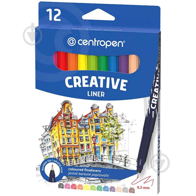 Набор линеров Centropen Happy 12 цветов 2521 - фото 1