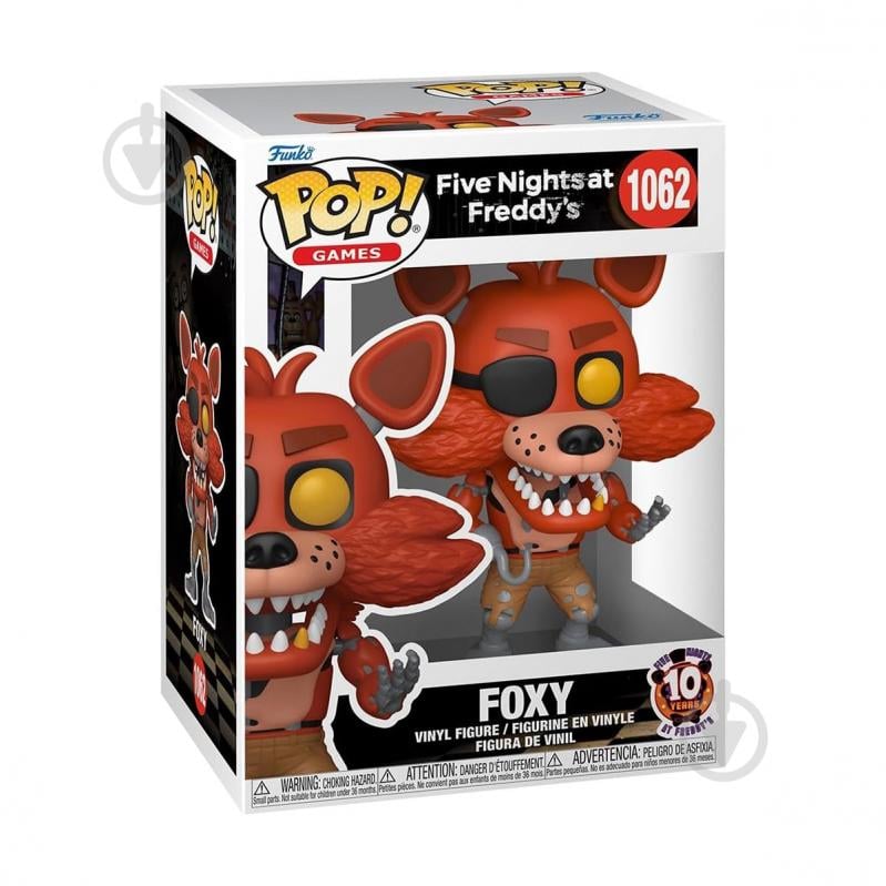 Игровая фигурка Funko POP! серии 5 ночей с Фредди: 10 лет - Фокси 87115 - фото 2 Игровая фигурка Funko POP! серии 5 ночей с Фредди: 10 лет - Фокси 87115 - фото 2