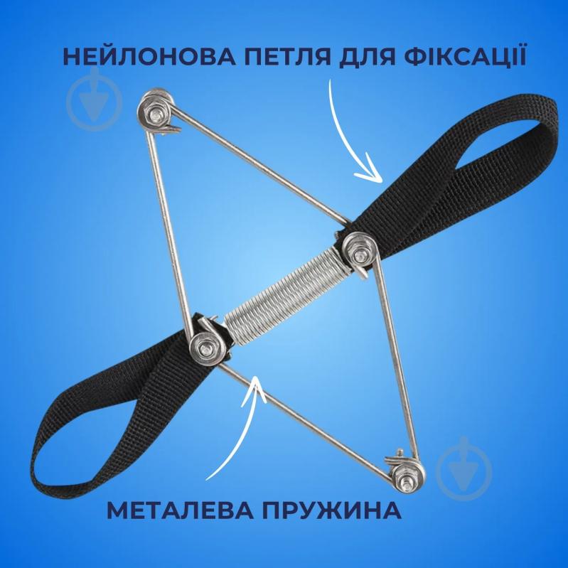 Бандаж вальгусний для великого пальця стопи тренажер випрямляч (89390001) Supretto р. one size чорно-сірий - фото 4