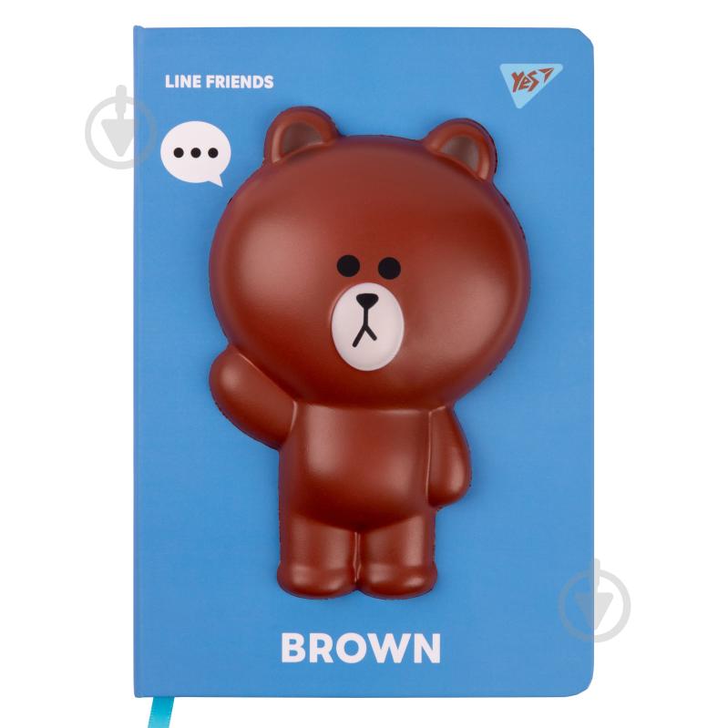 Блокнот А5 128 лист. линия Line Friends. Brown YES - фото 2