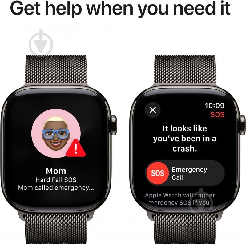 Смарт-годинник Apple Watch Series 10 GPS + Cellular 46mm Slate Titanium Case with Slate Milanese Loop - M/L (MWYW3QH/A) - фото 6 Смарт-годинник Apple Watch Series 10 GPS + Cellular 46mm Slate Titanium Case with Slate Milanese Loop - M/L (MWYW3QH/A) - фото 6