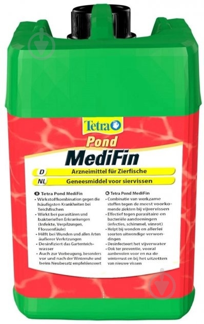 Средство Tetra лекарственный против инфекций и болезней прудовых рыб Pond MediFin 3 л на 60000 л 136267 - фото 1