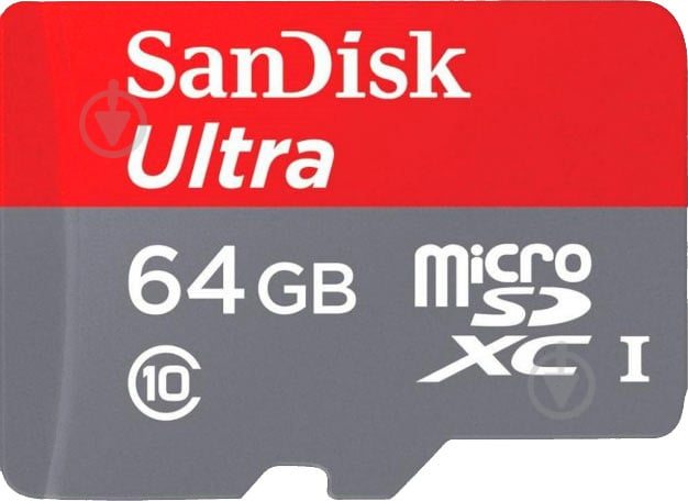 Карта памяти SanDisk microSDHC 64 ГБ Class 10UHS-I (SDSQUNR-064G-GN3MN) - фото 1