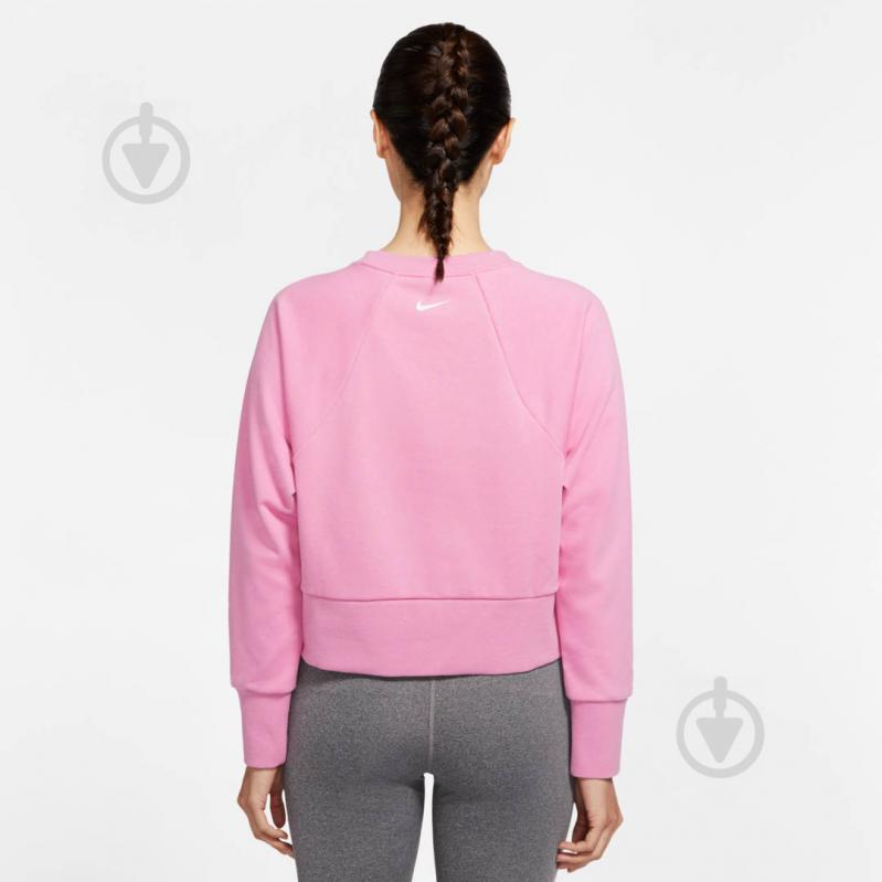 Футболка Nike Fleece Training Crop Crew Neck CQ9305-693 р.L рожевий - фото 4