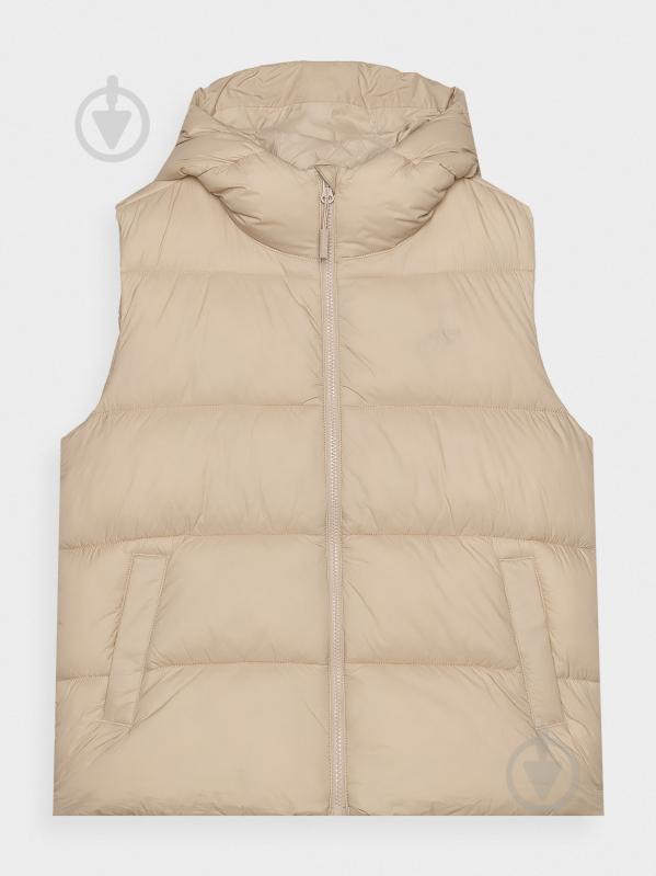 Жилет 4F VEST JACKET F141 4FWAW24TVJAF141-83S р.M бежевий - фото 6