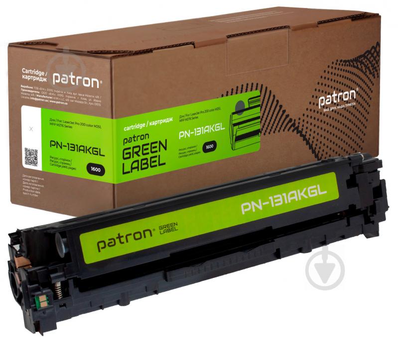 Картридж Patron HP 131A CF210A Green Label PN-131AKGL (CT-HP-CF210A-B-PN-GL) чорний - фото 1