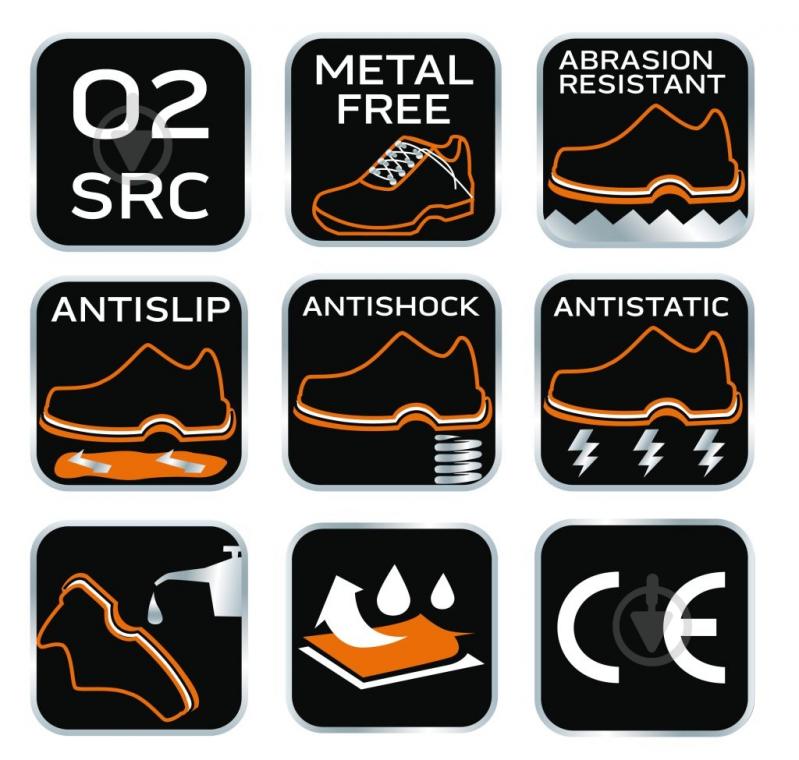 Полуботинки профессиональные NEO tools О2 FO SRC р.41 82-740 серо-синий - фото 8