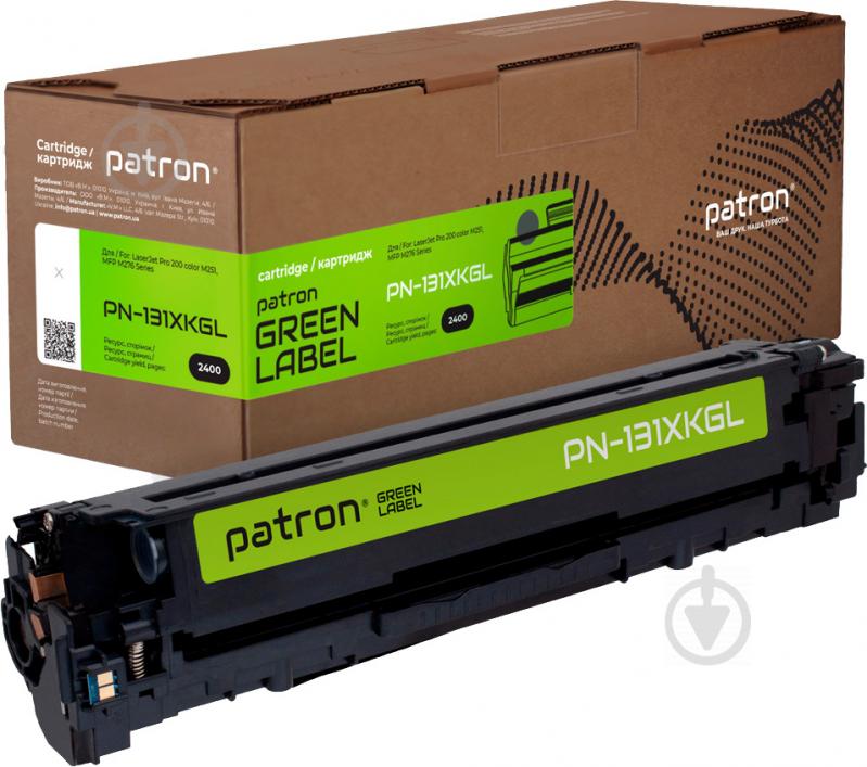 Картридж Patron HP 131X CF210X Green Label PN-131XKGL (CT-HP-CF210X-B-PN-GL) чорний - фото 1