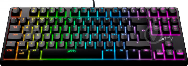 Клавиатура Xtrfy K4 TKL RGB Kailh Red RU (XG-K4-RGB-TKL-R-RUS) black - фото 2