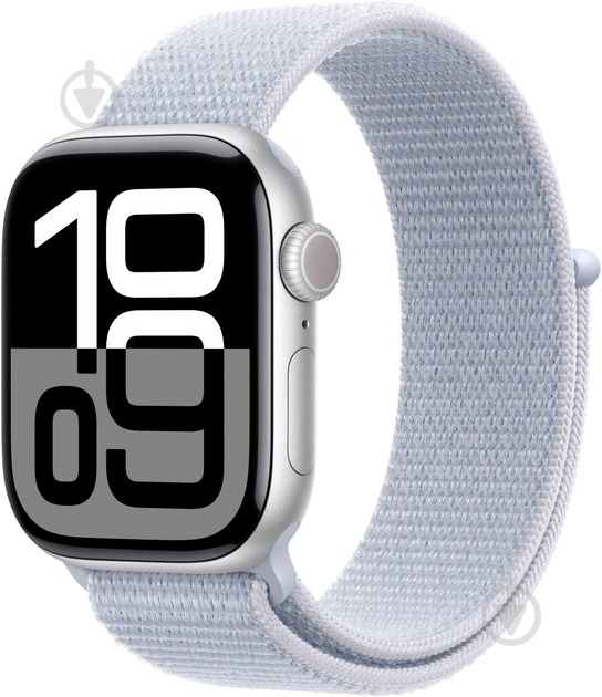 Смарт-годинник Apple Watch Series 10 GPS + Cellular 46mm Silver Aluminium Case with Blue Cloud Sport Loop (MWY23QH/A) - фото 1
