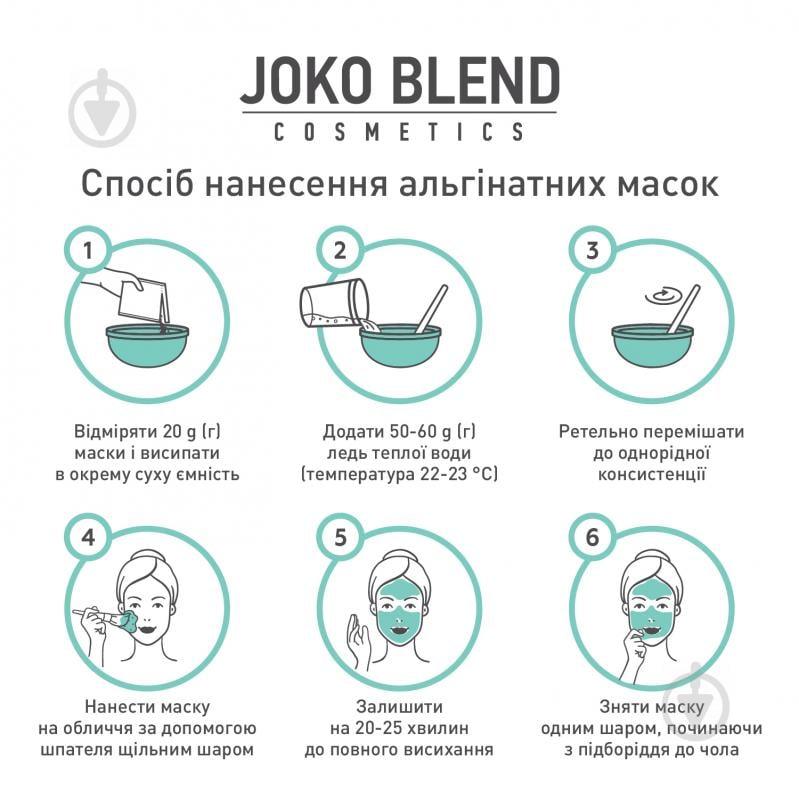 Маска для кожи вокруг глаз Joko Blend Cosmetics альгинатная с пептидами 20 г - фото 3