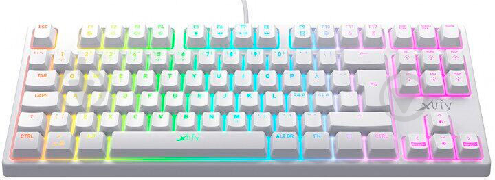 Клавіатура Xtrfy K4 TKL RGB Kailh Red Ukr-Ru (XG-K4-RGB-TKL-WH-R-UKR) white - фото 2