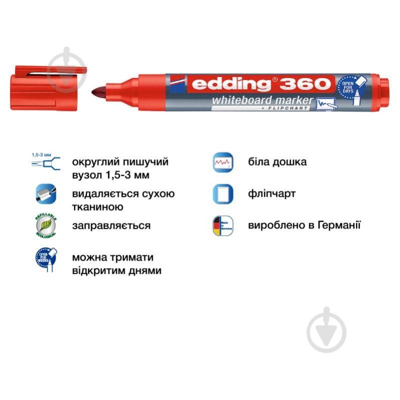 Маркер Edding Board e-360/02 червоний - фото 2