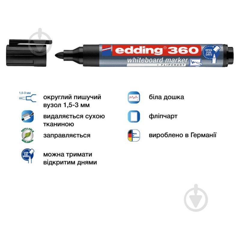 Маркер Edding Board e-360/01 чорний - фото 2