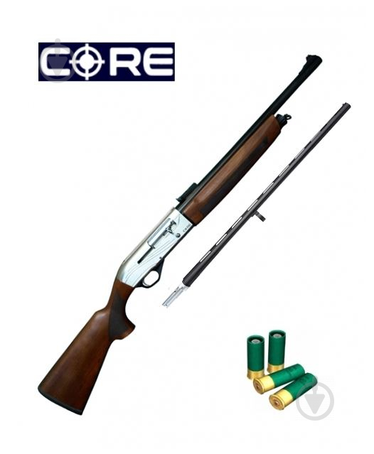 Ружье Core Охотничье гладкоствольное LZR-G01 Wood, к.12, белая коробка, с доп. стволом 51см - фото 