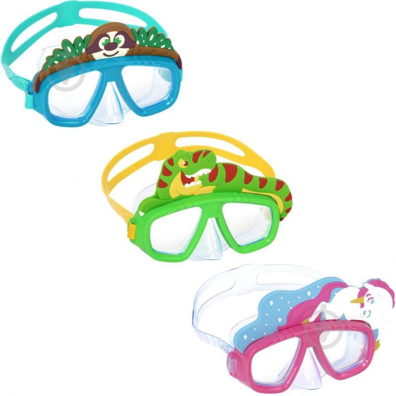 Маска для плавання Bestway Animal 22064 р.S в асортименті - фото 1