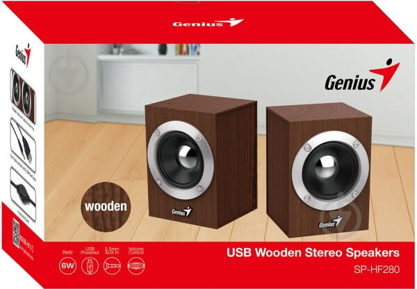 Акустична система Genius SP-HF280 Wood 2.0 wood - фото 2